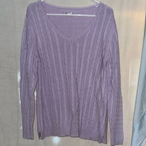 Croft & Barrow Lavender V-Neck Sweater